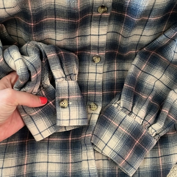 RAILS ANGELICA SHIRT NATURAL MARINE PINK - M - Picture 6 of 9